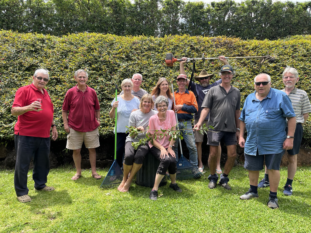 people from Lismore Revival Fellowship Church Hall gardening