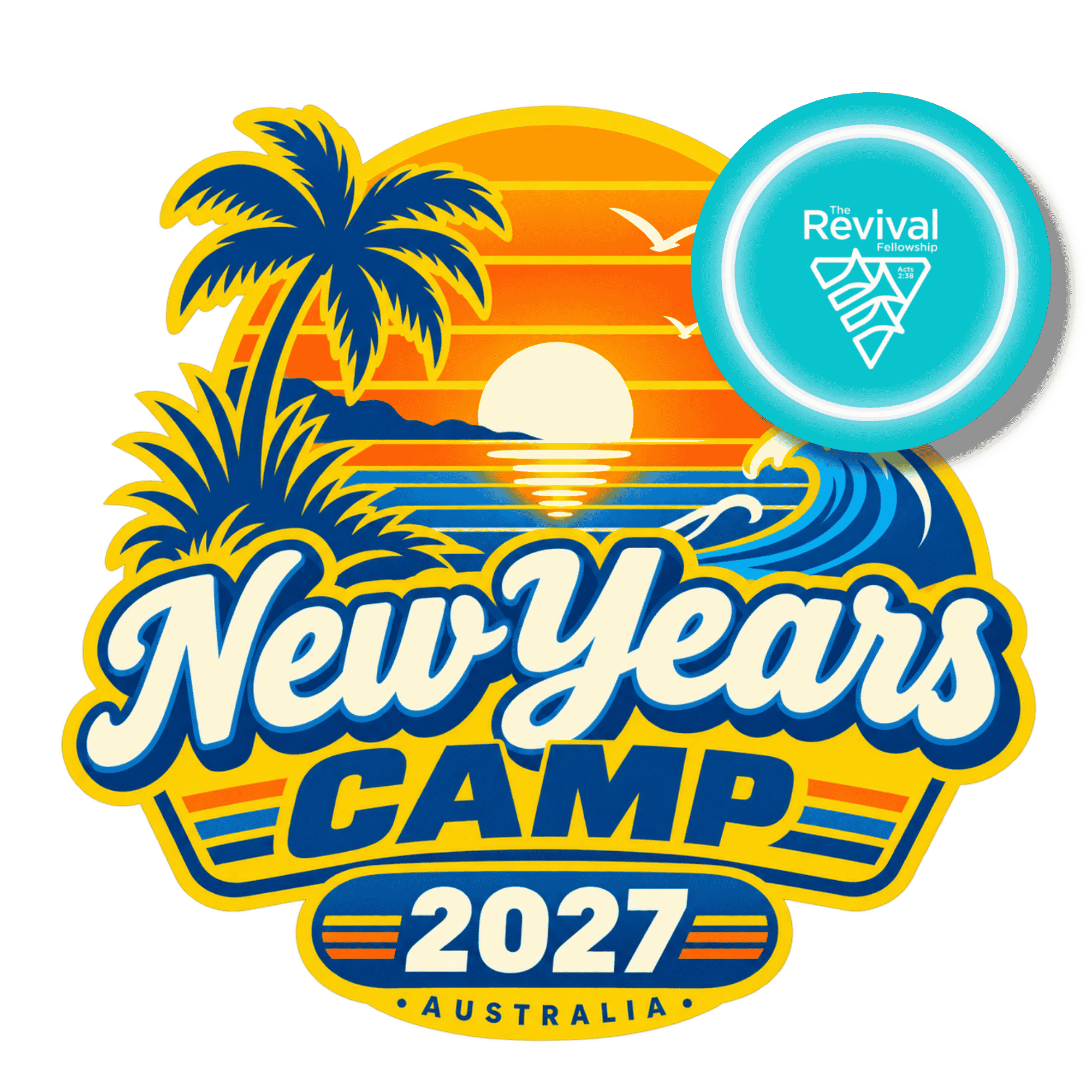Blue New Years Camp logo